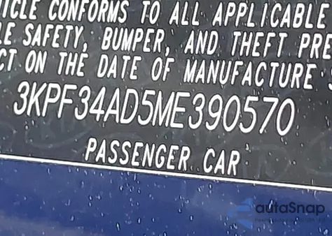 2021 Kia Forte Gt-Line из США, поврежденный, VIN 3KPF34AD5ME390570